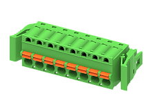 MC-RJ5.08H04P-D Разъём гнездовой MC, шаг 5.08мм,4 конт.,с защелкой, зел., шт | код MC-RJ5.08H04P-D | SUPU