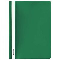 Скоросшиватель пластиковый BRAUBERG, А4, 130/180 мкм, зеленый, 220414 | код 220414 | BRAUBERG