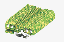215947 Клемма ТА 2-2 заземл.,плоско-пруж. зажим, сеч. 1.5мм2, желто-зел, шт | код 215947 | SUPU