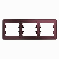 Рамка 3-м Glossa горизонт. баклажан. | код. GSL001103 | Schneider Electric