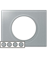 Рамка - Программа Celiane - материалы - 5 постов - смальта металлик | код 069350 | Legrand