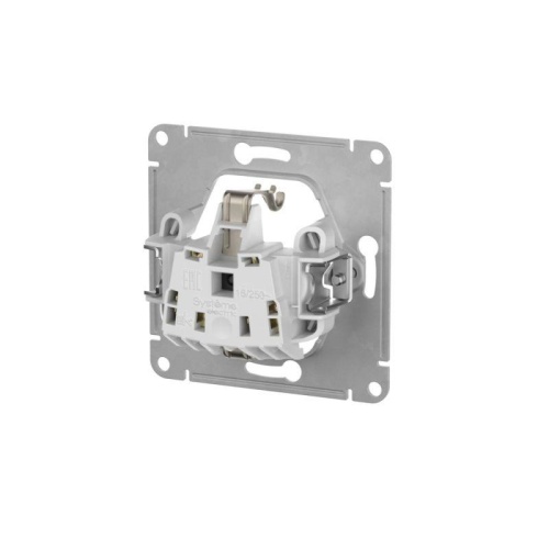GLOSSA РОЗЕТКА с заземлением со шторками с крышкой, 16А, IP44, в сборе, быстрозажимные клеммы, БЕЛЫЙ | код GSL000148S | Systeme Electric фото 3