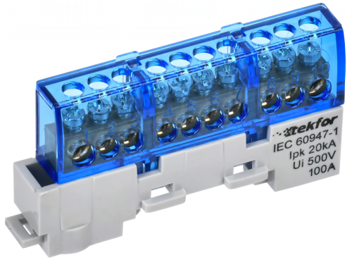 TEKFOR Шина N ноль изолированная на универсальном держателе 6х9-10-С IEK | код TF-NN10-10-KL-K07 | IEK TEKFOR Шина N ноль изолированная на универсальном держателе 6х9-10-С IEK | код TF-NN10-10-KL-K07 | IEK