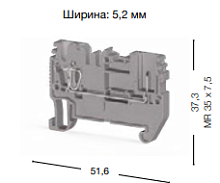 310 124, Двухполюсовая пружинно-зажимная клемма CTP 2,5 (красный) | код 0.0.0.3.10124 | KLEMSAN