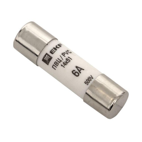 Плавкая вставка цилиндрическая ПВЦ (14х51) 6А PROxima | код pvc-14x51-6 | EKF Плавкая вставка цилиндрическая ПВЦ (14х51) 6А PROxima | код pvc-14x51-6 | EKF