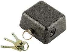 Замок навесной с закрытой дужкой 80x70x40мм стальная дужка 11.7мм КУРС 67031