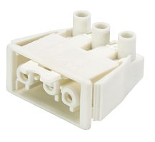 Розеточный разъем в панель, 3 полюса, винтовая фиксация, номинальное напряжение: 250V, номинальный ток: 20A, цвет: белый, серия gesis GST18i3 | код 92.031.8758.0 | Wieland