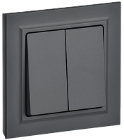 BRITE Выключ. 2-кл. 10А в сб. ВСР10-2-0-БрГ граф. IEK | код BR-V20-0-10-K53-F | IEK