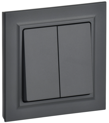 BRITE Выключ. 2-кл. 10А в сб. ВСР10-2-0-БрГ граф. IEK | код BR-V20-0-10-K53-F | IEK