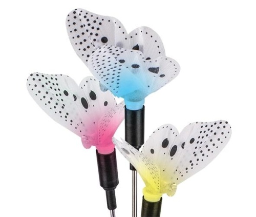 Светильник светодиодный SLR-S01 садовый "бабочки" 5RGB h=1м мультиколор на солнечн. батарее | код. 5006898 | ФАZА Светильник светодиодный SLR-S01 садовый "бабочки" 5RGB h=1м мультиколор на солнечн. батарее | код. 5006898 | ФАZА