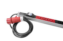 Верт блок розеток, мониторинг, измерение, 3 фазы 16А, 48C13, 1820 мм, вх IEC 309, шнур 3м | код R-MC8-3x16-48C13-MI-1820-3-3PN | REM