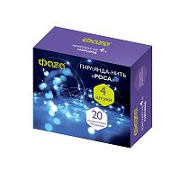 Гирлянда светодиодная Роса DC-G05-20WS4, комплект 4 шт., бел., 20 LED, 2xCR2032 | код 5048072 | JazzWay