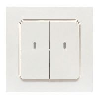 Умный выключатель Стокгольм 2-кл. белый Zigbee EKF Сonnect | код RCV-ST2-WD-ZB | EKF