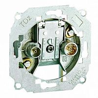 Розетка TV-FM 75, одиночная, черный | код. 75486-39 | Simon