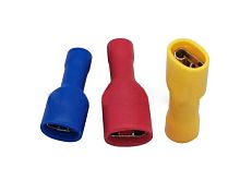 Разъем плоский полностью изолированный Рппи-М 1.25-110 красный (мама) HLT | код 084-13-060 | HLT