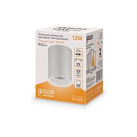 Светильник светодиодный 12Вт 3000К 79х100мм накладной бел./бел. GAUSS HD030
