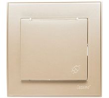 Розетка RAIN с/з с крышкой керамика жемчужно-белый перламутр | код 703-3030-123 | Lezard