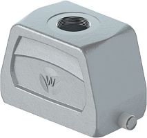 Крышка на кабель, разъема REVOS, Size 10, без уплотнителя, без защелки, 1 отверстие с резьбой для кабельных вводов M25x1,5, с верхним расположением, материал корпуса: алюминиевый сплав | код 71.354.1035.1 | Wieland