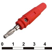 Штекер RUICHI 10-0075 красный, винтовое крепление | код 70022 | Ruichi