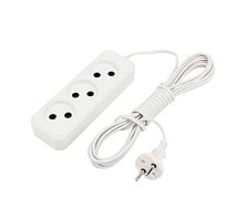 Удлинитель 3х5м без заземл. 6А IP20 ШВВП 2х0.75 бел. | код 11-8737 | Rexant