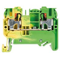 Заземляющая клемма, тип фиксации провода: push in, номинальное сечение: 2,5/4 мм кв., 800V, ширина: 5 мм, цвет: желто-зеленый, тип монтажа: DIN 35 | код 56.203.9055.0 | Wieland