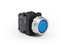 Кнопка круглая без фиксации, синяя (2Н3), H202DM | код H202DM | EMAS