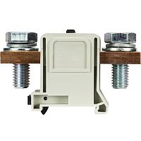 Сильноточная болтовая клемма, тип фиксации провода: болт-болт, номинальное сечение: 240 мм кв., 415A, 1000V, ширина: 42 мм, цвет: серый, тип монтажа: DIN 35 | код 56.399.0055.0 | Wieland