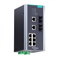 Коммутатор PT-510-MM-ST-HV IEC 61850-3 managed DIN-Rail switch, 8 x 10/100BaseT(X), 2 x 100BaseFX MM, ST connectors, 1 power su | код 00-06074500 | MOXA