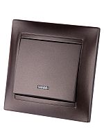 Выключатель 1 кл. с подсветкой 10А шоколад Лама TDM | код SQ1815-0504 | TDM