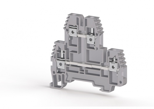 325 349, Клеммник 2-х ярусный, 4 мм.кв. (серый), PIK 4RD | код 0.0.0.3.25349| KLEMSAN