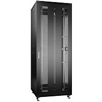 Cabeus ND-05C-47U80/100-BK Шкаф монтажный телекоммуникационный 19 напольный для распределительного и серверного оборудования 47U 800x1000x2277mm (ШхГхВ) передняя и задняя перфорированные двери, ручка с замком, цвет черный (RAL 9004) | код 8538c (0)