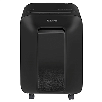 Шредер Fellowes PowerShred LX201 черный (секр.P-5) перекрестный 12лист. 22лтр. скрепки скобы пл.карты | код 1476972 | FELLOWES
