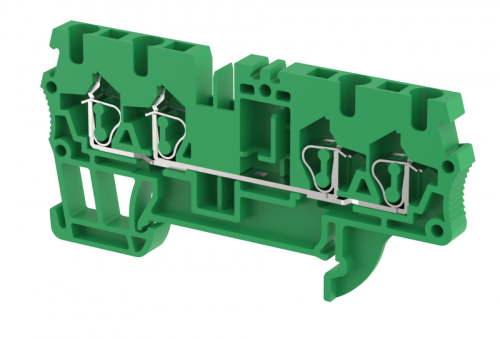 Клемма проходная пружинная 2,5 мм2 на 4 подключения, зеленая SQ2.5-2X2-GREEN | код 2102060003 | Elmex Клемма проходная пружинная 2,5 мм2 на 4 подключения, зеленая SQ2.5-2X2-GREEN | код 2102060003 | Elmex