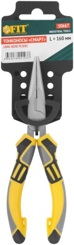 Тонконосы "Смарт" трехцветные прорезиненные ручки никелевое покрытие 160мм FIT 50667 фото 3