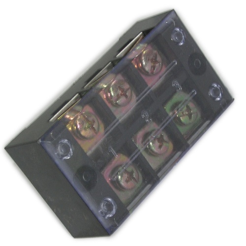 Клеммная колодка винтовая с крышкой RUICHI TB-4503, 6 контактов, М5, 45 А, 600 В, -40…+80 °С, корпус пластик модифицированный | код 65284 | Ruichi