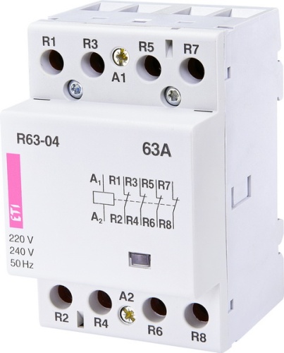 Контактор R 63-04 230V AC 63A (AC1) | код 002463480 | ETI Контактор R 63-04 230V AC 63A (AC1) | код 002463480 | ETI