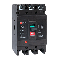 Автоматический выключатель LS125 18кА 3P 25А ProPact EKF | код mccb-125-18-3-25-ls | EKF