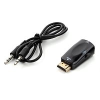 Переходник HDMI -> VGA Cablexpert A-HDMI-VGA-02, 19M/15F, Jack3.5 аудиовыход | код A-HDMI-VGA-02 | Cablexpert