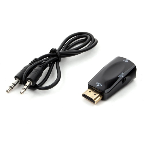 Переходник HDMI -> VGA Cablexpert A-HDMI-VGA-02, 19M/15F, Jack3.5 аудиовыход | код A-HDMI-VGA-02 | Cablexpert