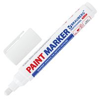 Маркер-краска лаковый (paint marker) 6 мм, БЕЛЫЙ, НИТРО-ОСНОВА, BRAUBERG PRO PLUS EXTRA, 151450 | код 151450 | BRAUBERG