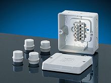 Коробка клеммная 5-полюсная 1.5-6 кв.мм 98х98х61 IP55/IP65 серая (D 9045) | код 6000005 | HENSEL