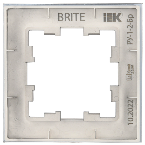 BRITE Рамка 1-мест. РУ-1-2-Бр стекло маренго матовый IEK | код BR-M12-G-31-K35 | IEK фото 3