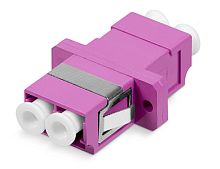 Cabeus DLC-DLC-MM-OM4 Проходной соединитель LC-LC duplex, MM-OM4(для многомодового кабеля), корпус пластмассовый (SC Adapter Simplex dimension) | код 9170c | Cabeus