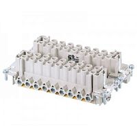 Розеточная контактная вставка REVOS, Size 48, винтовая фиксация, 32 силовых контактов / 2 сигнальных контакта + PE, 400/690 V, 16 A, материал контактов: медный сплав, покрытие контактов: олово | код 70.400.3240.0 | Wieland