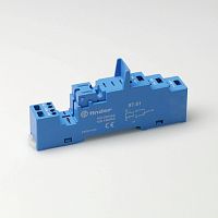 Розетка с безвинтовыми клеммами (пружинный зажим) для реле 46.61, применяются модули 86.30, 99.02, в комплекте пластиковая клипса 097.01, версия: серый цвет, для ЖД-приложений | код 97517SMA | FINDER