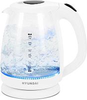 Чайник электрический Hyundai HYK-G2001 1.8л. 2200Вт белый/серый (корпус: стекло) | код 1864738 | HYUNDAI
