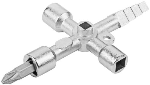 Ключ универсальный для электрошкафов 5в1 двусторон. CrV бита PH2/SL7 FIT 60107 фото 9