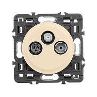 Панель лицевая Celiane для роз. R-TV-SAT сл. кость | код 66233 | Legrand