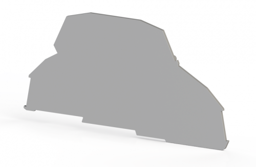 446 269, Концевой сегмент на клеммники YBK4-2F*, (серый), NPP YBK 4-2F | код 0.0.0.4.46269 | KLEMSAN