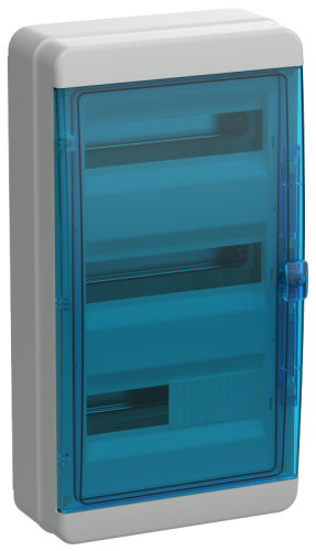 TEKFOR Корпус пласт. КМПн-36 IP65 син. прозр. дверь IEK | код TF5-KP72-N-36-65-K03-K07 | IEK